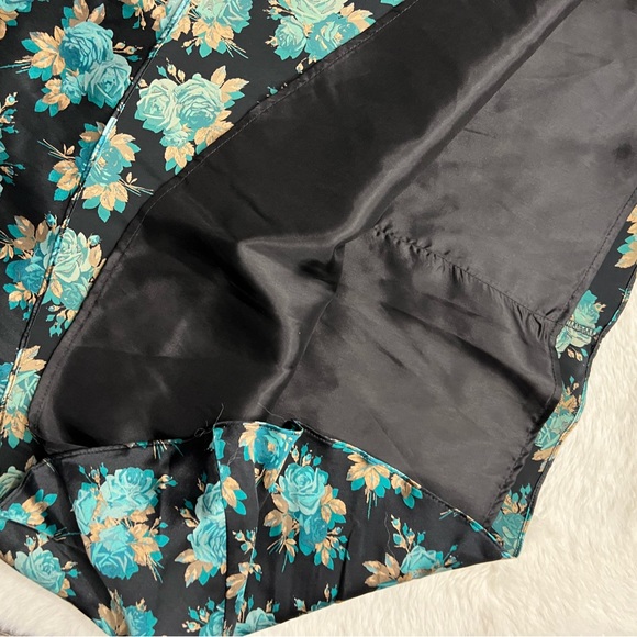 Vintage 90s Betsey Johnson Strapless Floral Silk Dress Size 6 NWT - Picture 16 of 16